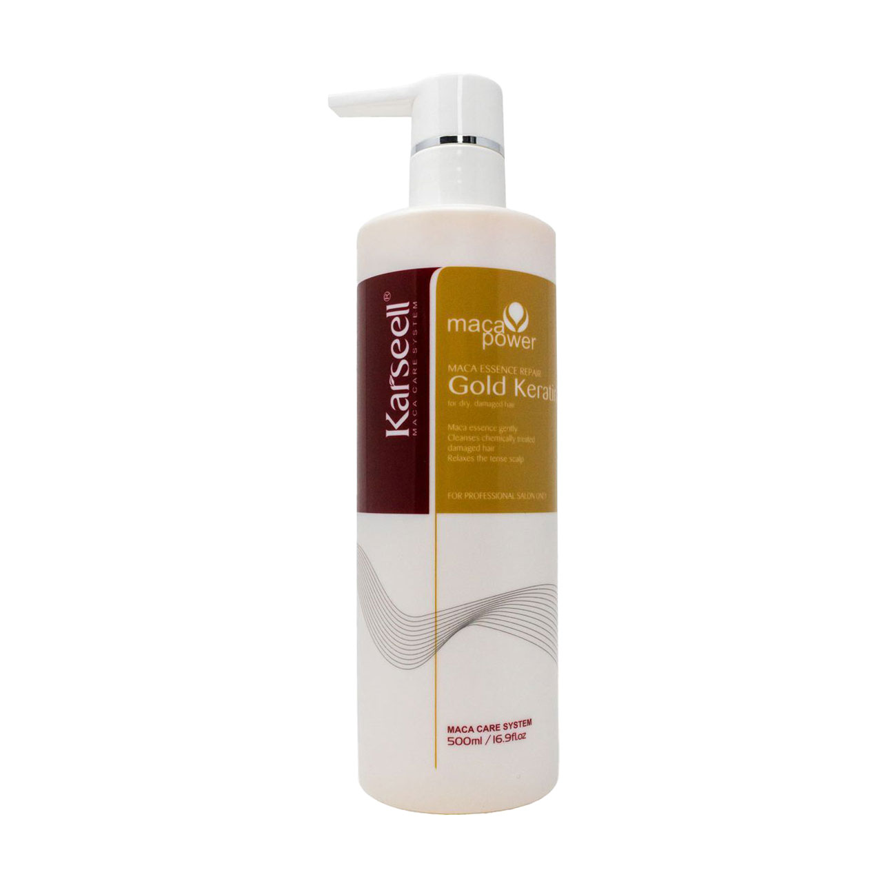 Кератинова маска для волосся Karseell Maca Power Maca Essence Repair Gold Keratin, 500 мл